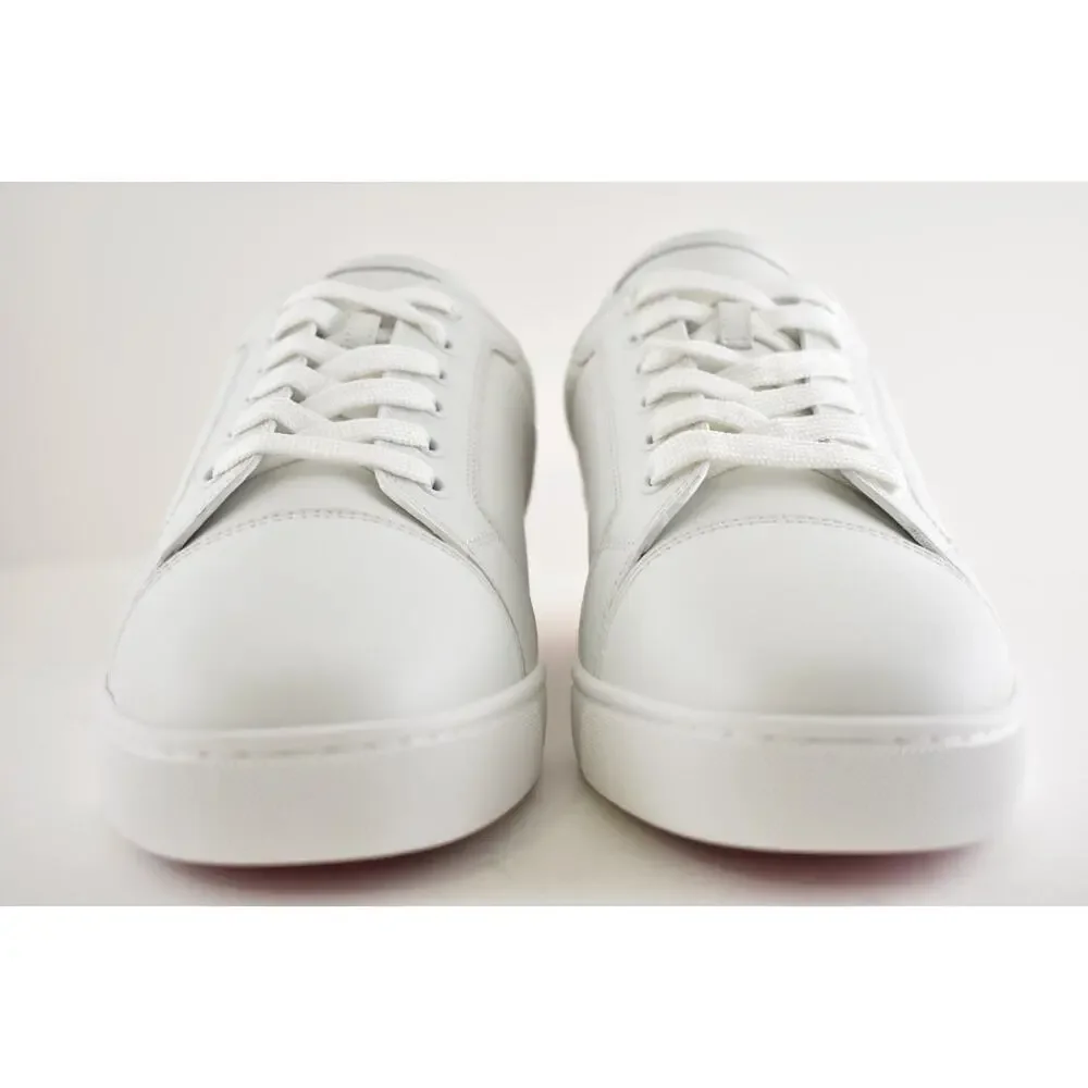 Christian Louboutin Mens Fun Louis Junior Flat White Red Low Top Sneaker 48 15